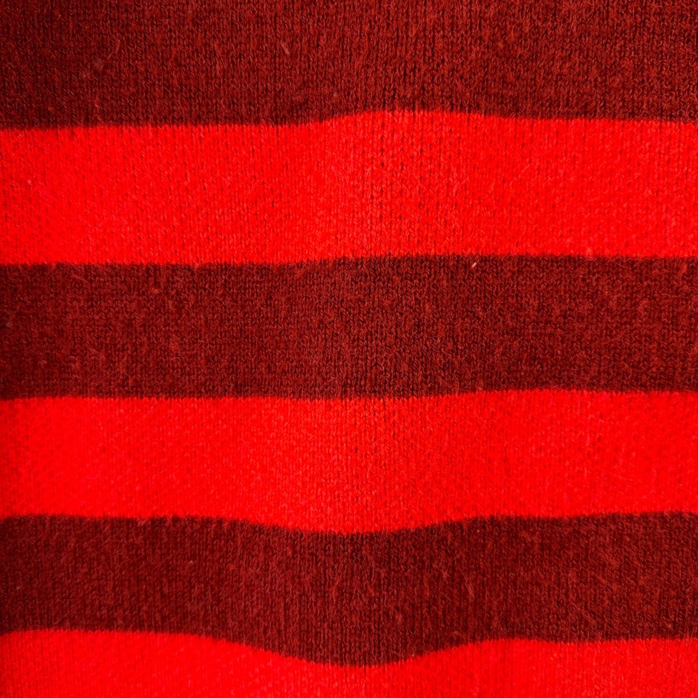 Farm Rio Vintage Forest Cardigan Small Striped Red Blue Sweater Chic Oversized - Picture 10 of 16